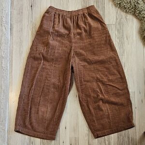 Shaina Mote Balloon Pant Wide Leg Brown Corduroy Pants